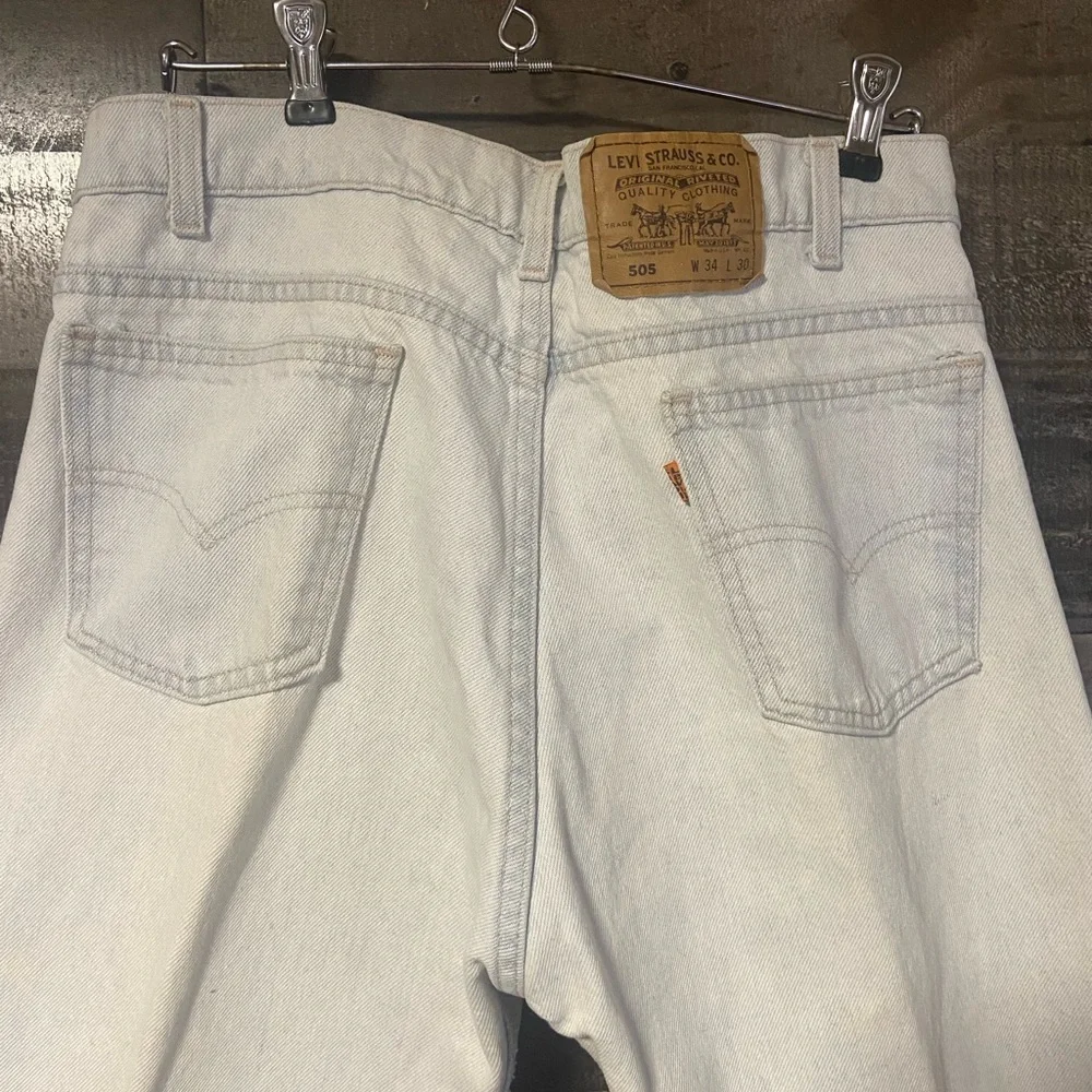 Vintage Grunge Levi's Men's 505 Orange Tag Jeans 34wx30l Made in USA